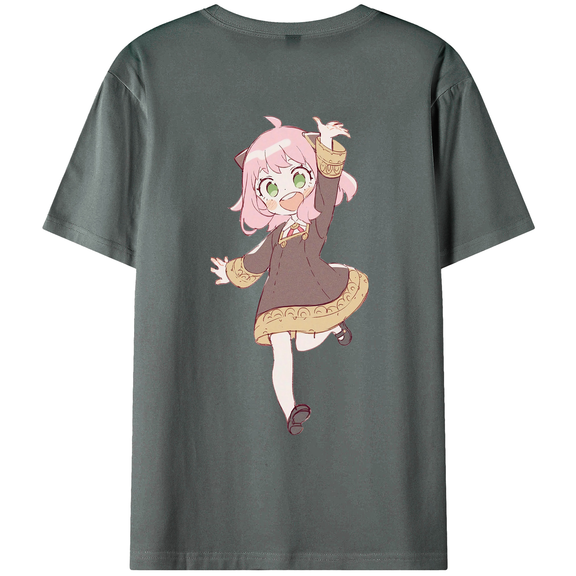 （画像用） SPY×FAMILY间谍家家酒 綿100％ メンズ半袖Tシャツ（バックプリント） 通気性